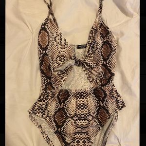 Snake print bodysuit
